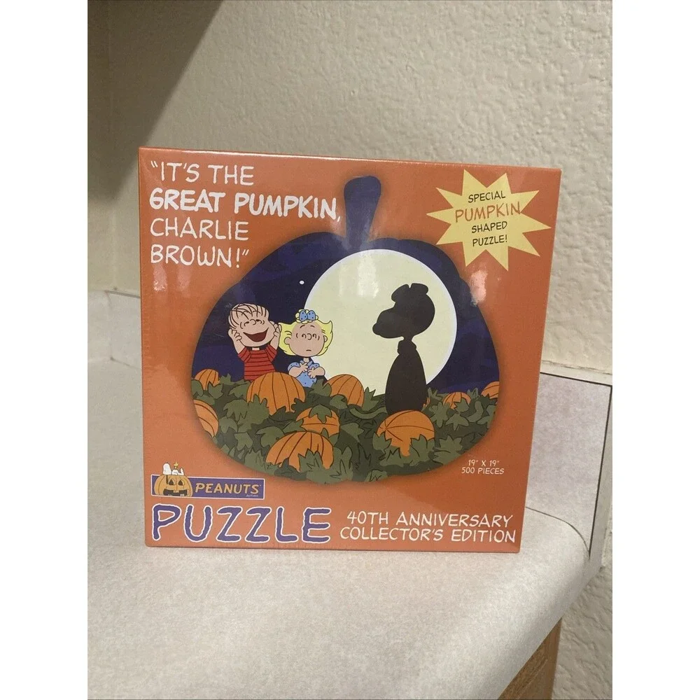 Peanuts It's The Great Pumpkin Charlie Brown 500 Piece Puzzle NEW Sealed 40th